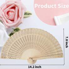 Elegant Folding Fan For Women, Traditional Hand Held Fan With Oriental Design, Wedding Party Favor Accessory, Portable Bamboo Paper Fan, Cultural Art Piece - A - Xem 5