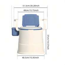 [RVTENRIO]Portable Travel Toilet Chair For Adults - Odor-Proof, Easy-To-Clean Sanitary Camping Toilet With Handrails, Backrest, Lid, And Toilet Stand - Ideal For Tents, RVs, Sea Fishing, Outdoor Adventures, And Hiking - 彩色 - 查看 12