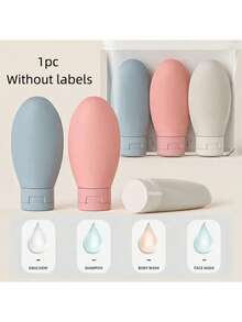 3pcs 60ml Leak-Proof Travel Bottles, Soap Dispenser Set, TSA Approved Silicone Squeeze Shampoo Refillable Toiletry Containers, Portable Nordic Style Travel Liquid Containers, Leak-Proof Refillable Packaging Liquid Containers, Empty Travel Containers, Suitable For Travel Decanting Bottles (With Labels) - Multicolor - View 10