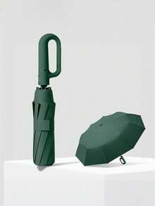 1PC 10 Bone Automatic Buckle Oversized Fully Automatic Umbrella, Thickened And Reinforced Men's/Women's Foldable Sun Protection Umbrella For Both Rain And Sunshine | Foldable, Reinforced Thickened Sunshade & Student Umbrella(Pay Attention To The Size And Weight Of The Product)