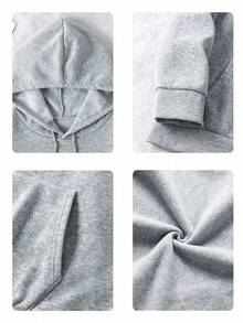 Áo sweatshirt nữ cỡ lớn in chữ "I'M JUST A GIRL" thời trang thu đông, áo sweatshirt in họa tiết, áo sweatshirt rộng rãi thoải mái mùa thu và đông, mùa thu, Lễ Tạ ơn, Giáng sinh, Lễ Tạ ơn - Màu Xám nhạt - Xem 10