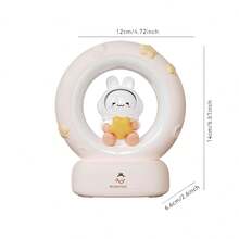 1个猫咪造型睡眠夜灯，USB充电式睡眠伴侣灯，3档调光柔和灯光，亮度可调，可作台灯、办公室装饰灯、床头灯，适合卧室、客厅，亦可作节日礼物。