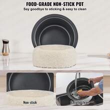 Olla arrocera comercial de 60 tazas, antiadherente, 13 l, mantiene caliente las 24 horas, para restaurantes - Tapa dividida de 13 L - Ver 4