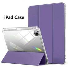 For IPad Case Compatible With A16 Models From The 11Th And 10Th Generations (2025/2022), As Well As IPad Air M2 M3 11inch/13inch Ipads, Ipad Pro M4 11inch/13inch, It Features A Holder For The Pencil, A Hard Clear Transparent Back Shell, A Soft TPU Shockproof Frame Cover, And An Auto Sleep/Wake Function.