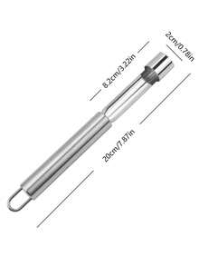 1pc Stainless Steel Fruit Corer, Silver Apple Core Remover Tool, Multifunction Kitchen Utensil