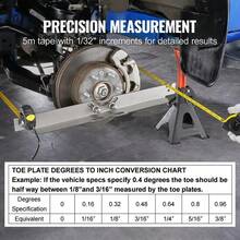 2X Wheel Alignment Tool Toe Plates Accurate Measurements With 2 Tape Measures UK - Silver - View 6