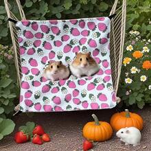 Small Animal Hideaway& Hammock, Cozy House With Roof For Small Pets To Sleep And Hide - Washable Pet Cave& Hideout Corner, Hanging Hammock Hideout Bed, Cage Accessories For Guinea, Hamster, Rat, Glider, Squirrel, Ferret, Kitten, Squirrel, Chinchilla
