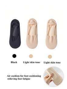 1/3 Pairs Of Business And Leisure Women Wear Socks With High Heels, Breathable Invisible Socks, Women's Boat Socks That Do Not Fall Off The Heel, And Socks That Relieve Foot Fatigue.Large Socks - Multicolor - View 18