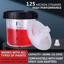 Single-Use Spray Gun Canister Set - 600ML Inner Container Replaceable Spray Gun Canister For Car Sheet Metal, No-Wash Paint Cup, Inner And Outer Cups, 50 Sets In A Combination Pack - Single-use Spray Gun With Integrated Inner and Outer Cups - View 7