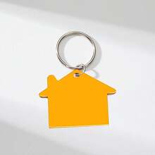 1pc Customized Geometric Simple Casual Iron Stainless Steel 4-Color Key Chain, Housewarming Gift For Friends And Family Moving To New Home - Multicolor - View 16