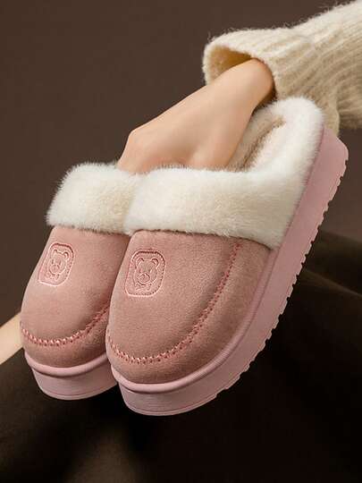 Pantofole imbottite in pelliccia sintetica, pantofole da casa calde per donna e uomo, adatte per autunno/inverno