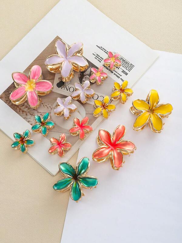 مجموعة من 3 قطع من مشابك الشعر المطلية بالمينا بشكل زهرة السوسن من سبيكة الزنك، مشبك شعر بتصميم بنت جميلة للشاطئ والعطلات، مشبك شعر بتصميم زهرة البيض للشخصيات الشهيرة على الإنترنت، مشابك شعر للنساء لتصفيف الشعر نصف مربوط، اكسسوارات شعر للنساء، مشبك شعر فيري، أفضل هدية لأصدقائك ومعلميك في عيد الهالوين والكريسماس (بتصميم كاجوال من الكرتون) مشبك شعر شتوي أنيق بتصميم مخلب