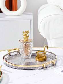 1 pieza Bandeja de joyería, bandeja multifuncional para exhibir caramelos/frutas, regalo de vuelta a la escuela - Multicolor - Ver 1