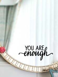 1 pièce "Vous êtes assez" Slogans positifs et inspirants conviennent pour une utilisation dans les salles de bain, les coiffeuses, les salles de maquillage et les portes, fenêtres et murs miroirs des pièces de vie. Décoration de la maison