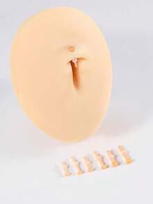 1件装 玻璃肤色鼻钉 直型/弯型 肤色鼻骨环固定器 耳环 身体穿刺饰品 - 膚色 - 查看 9