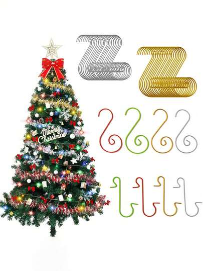 20pcs Christmas Decoration Hooks, Multi-Color Christmas Tree Decoration Hooks, Very Suitable For Christmas Tree Decoration. They Are Small And Exquisite, With Multiple Color Combinations, Creating A Comfortable Atmosphere. Christmas Decorations