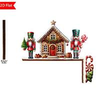 1pc Christmas Door Frame Decoration - Christmas Nutcracker Ornaments Wooden Ornament,Door Corner Decoration,Festive Wall Accents For Indoor, Living Room, Bedroom, Office - No Electricity Needed, Ideal For Holiday Gifts And Seasonal Wall Decor