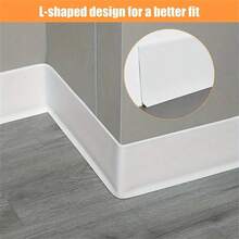 1pc 10cm X 2m Flexible Baseboard, Made Of Soft PVC Material, Waterproof Self-Adhesive, Decorative Accessory - Multicolor - View 6