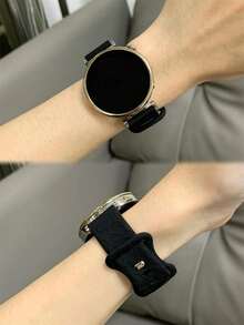 1 条 18 毫米/20 毫米/22 毫米硅胶表带，兼容三星 Galaxy Watch 3/4/5/6 40 毫米 44 毫米经典 43 毫米 47 毫米，兼容华为 GT5 GT4 GT 3/2 46 毫米，男士女士 - 黑色 - 查看 6