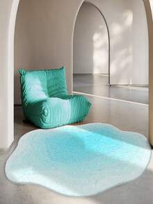 1pc Imitation Cashmere Carpet, Thickened Living Room Sofa And Coffee Table Floor Mat, Irregular Cloud Bed Blanket In The Bedroom, Kitchen Mat, Bedroom Plush Mat - Multicolor - View 5