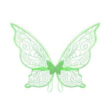 可折叠仙女精灵耳朵、花朵头带、魔杖和蝴蝶翅膀道具，适合成人和儿童派对角色扮演 - 綠色 - 查看 3