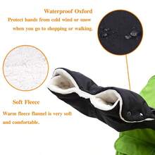 Stroller Hand Muff, Winter Extra Thick Pushchair Gloves Keep Warm For Parents And Caregivers In Cold Weather Anti-Freeze Windproof Snow-Proof