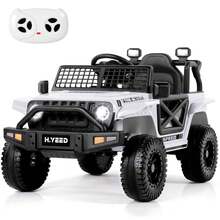 Kids Electric Ride On Car For 3-8, 2 Motors Off Road Truck With 2.4G Remote Control, LED Lights, Music, Horn & Wireless Connection, Battery Powered Ride On Toy For Boys Girls - White - View 10