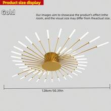 Đèn trần pháo hoa Starburst hiện đại, tùy chọn 28/30/42 bóng, 3 màu điều chỉnh độ sáng, vàng đen trắng, đèn gắn sát trần cho phòng khách phòng ngủ hành lang trang trí nhà cửa - Nhiều màu - Xem 20