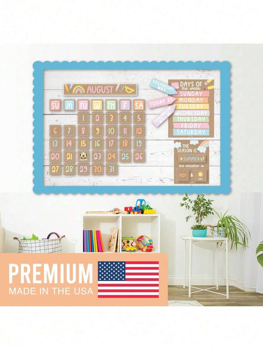 Classroom Calendar, 98 Pieces, Bulletin Board, Hadley Designs, Calendars & Planners, Calendar 2025, Calendar Creative Minimalist, Calendar>Teacher, Yearly Calendars, Calendario 2025-2026, Academic Calendar 2025-2026, Wall Calendar 2025, Numbers Calendar, - 卡夫印刷 - 查看 1