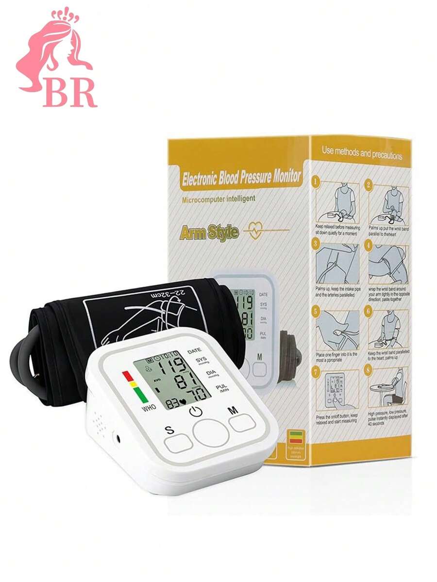 Digital Blood Pressure Monitor, Blood Pressure Monitor, Atrial Pulse, Health Protection, Three-Piece Set, Precision Pressure Measurement, Blood Pressure Measurement
