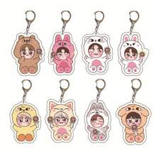 1 Piece, SKZOO,Spell Back Key Chain, Cartoon Photo Card, Bag Pendant, Cheng Xiao Lu Guangxia Cartoon Surrounding, Acrylic Key Chain Animation Surrounding, Party Gifts, Backpack Pendant. - Multicolor - View 2
