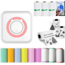 Ink-Free Student Mini-Printer, Office Mobile Thermal Print Photos, Documents, Label Printers, Connected Mobile Android Pocket Machine, Multi-Color Options,Christmas Gift Box