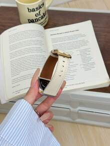 1条真皮表带，兼容，女士款，金色、黑色、银色可选，运动型，适用于38mm、40mm、41mm、42mm、44mm、45mm、46mm、49mm表盘，兼容 Ultra 10/9/8/7/6/5/4/3/2/1 SE系列 - Golden Nata - 查看 4