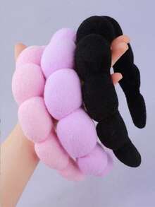 Bộ 3 băng đô và dây đeo cổ tay bằng sợi nhỏ sang trọng - 1 băng đô rửa mặt, 2 băng đô rửa mặt, băng đô trang điểm, băng đô chăm sóc da, băng đô xốp nhung mềm, băng đô spa, dây đeo cổ tay, mềm mại và thoải mái, một bộ phụ kiện tóc dành cho nữ để rửa mặt, trang điểm, tắm và chăm sóc da - Nhiều màu - Xem 3