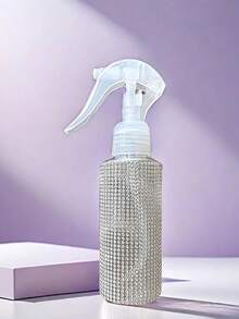 1 件带钻石的喷雾瓶，创意连续细雾 60 毫升，奢华闪亮风格，全钻石图案，简约圆柱造型，适用于化妆品、家庭清洁、美发沙龙、消毒、浇花等场景