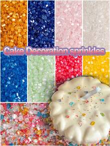 85g/3oz Color Sprinkles, Edible Sanding Sugar Crystals For Cake Decorating, Extra Fine Candy Sprinkles For Baking, Cupcake Topping Ice Cream Donut Decoration, Wedding Party Christmas Supplies - Multicolor - View 1