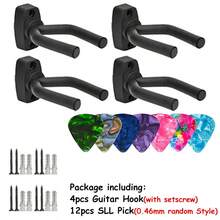 1-4pcs Guitar Hook With 2-12pcs SLL Guitar Picks Conventional Guitar Storage Hooks Instrument Accessories Suitable For Guitar Bass Ukulele - Multicolor - View 9