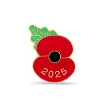 Lest We Forget 2025 Poppy Lapel Pin Brooch UK Remembrace Day Badge Jewelry Costume Accessories Bag Charms Office Accessories