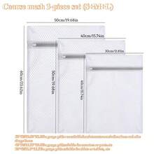 3 أكياس غسيل شبكية متينة، أكياس غسيل ملابس داخلية قابلة لإعادة الاستخدام مع سحاب، منظم غسيل للملابس الرقيقة للسفر والاستخدام المنزلي - متعدد الألوان - مشاهدة 12