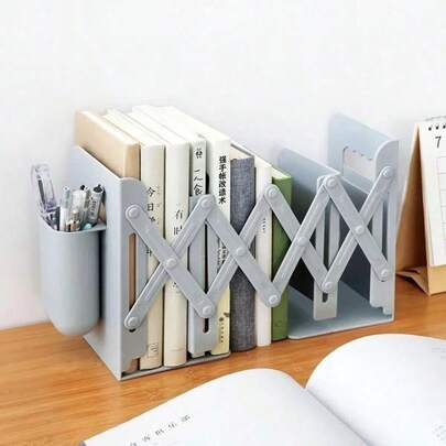New Telescopic Flexible Book Storage Rack Student Homework Organizer Holder