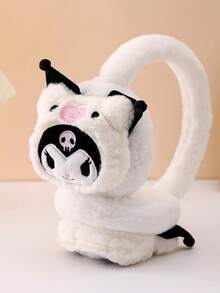 Sanrio 1个库洛米可爱卡通图案耳罩，冬季日式卡通毛绒耳罩，可爱护耳保暖伪装酷炫耳罩 - 彩色 - 查看 7