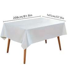 1pc White Table Cloth Rectangle 57.9x81.9 Inch White Tablecloths For 6 Foot Tables - Wrinkle Resistant Polyester Table Cloth Fabric Table Cover For Party Wedding Events And Camping - Multicolor - View 10
