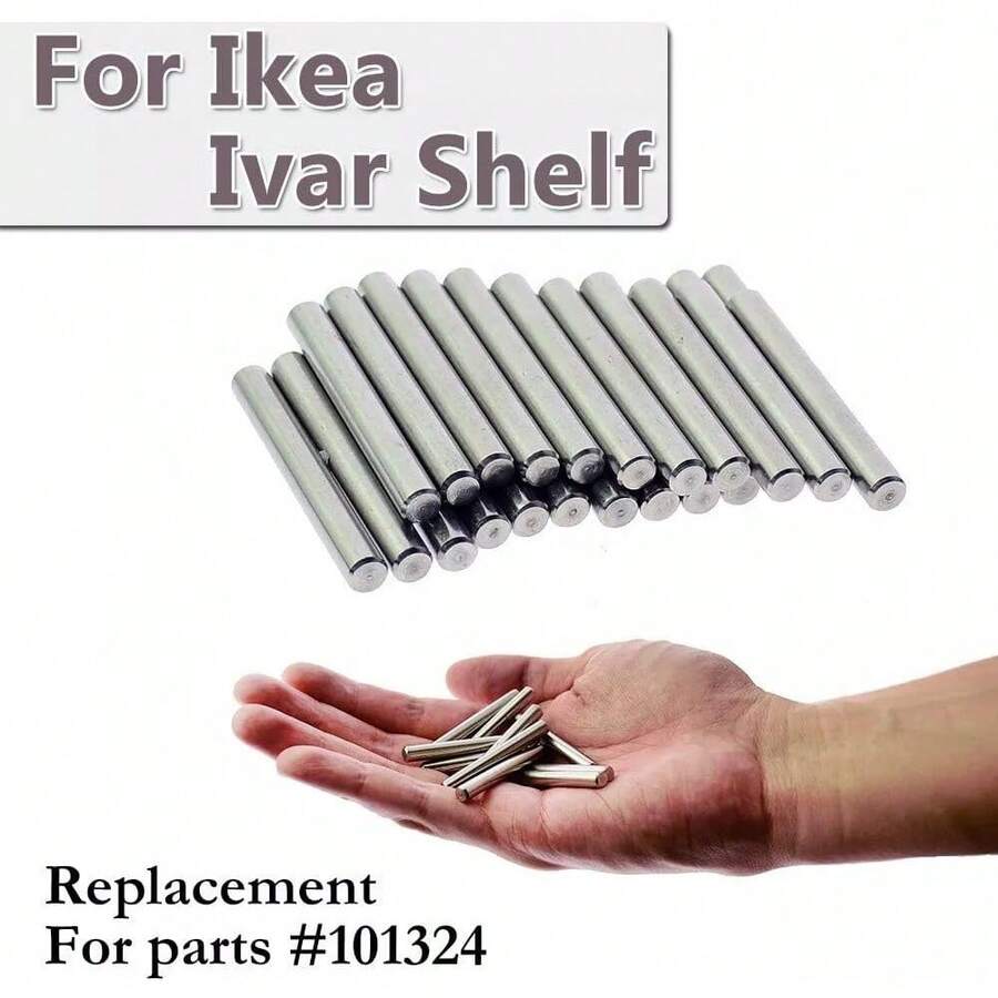 2Set (24pcs/Set) Replacement Shelf Dowel Pins Pegs For  Part 101324 (Ivar Bookshelf) - Silver - View 1