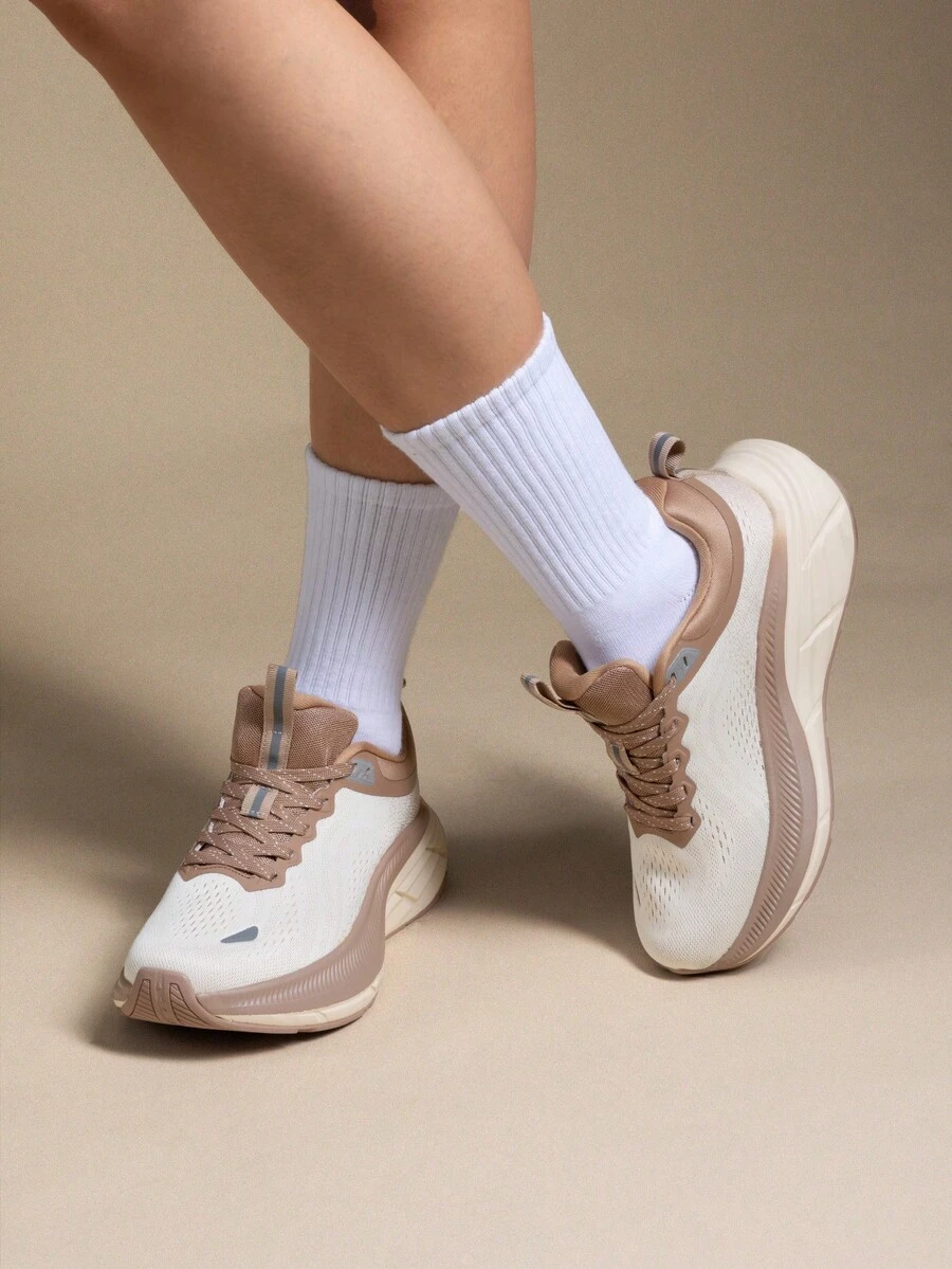 Women Walking Shoes - Khaki - View 1