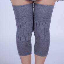 زوج واحد من أغطية الركبة الصوفية الدافئة للرجال والنساء في فصل الخريف والشتاء لحماية البرد والتجمد، سميكة وتزيد من الدفء، تحمي الركبة