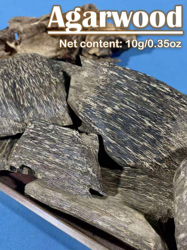 5g, Madera de agar, Madera de agar, alto contenido natural de aceite, fragancia duradera, aromaterapia, aire fresco, aromaterapia de alta gama, adecuado para incienso de interior del hogar, adecuado para yoga, meditación, incienso, dormitorio, estudio, incienso después de las comidas, reuniones, fiestas, etc., se puede regalar a amigos