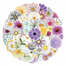 56张雏菊贴纸，乙烯基材质，美观实用，适用于剪贴簿、日记本、笔记本电脑、保险杠、滑板、水瓶、电脑、手机、卡通、安全帽、汽车贴纸和装饰贴花，返校季剪贴簿用品，趣味贴纸，笔记本电脑贴纸，Kindle手机贴纸 - 彩色 - 查看 8