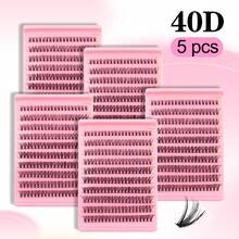 Waloshow 批发价 200 件睫毛簇，10D 20D 30D 40D 50D 80D 100D 俄罗斯 DD 卷曲假睫毛套装 - 0.07 毫米厚度，自然蓬松超厚混合款式，D 卷曲，长度 6-15 毫米，适合初学者的自粘式可重复使用睫毛延长