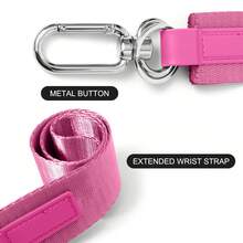 1pc Wrist Strap With Keyring Wristlet Keychain For Clutch And Key Holder Key Chain  Car Keychain Cute Keychain Wristlet Keychain Keychain For Women Wallet Keychain Key Lanyard For Women Car Key Chain Cute Key Chain Key Chain Wristlet Elegan - Hot Pink - View 4