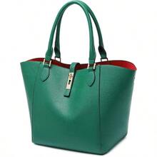 Sqlp Large Work Tote Bag For Women Designer Purses And Handbags Big Bucket Bags Womens Travel Shoulder Bag - 綠色 - 查看 3